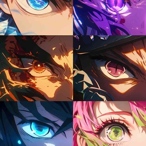 Anime Eyes Intense Gaze Vibrant