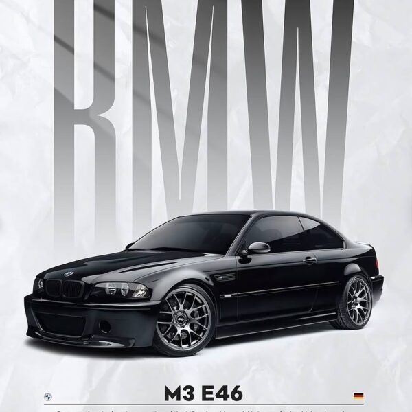 Bmw M3 E46 Side Profile Black