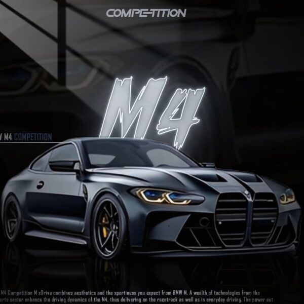 Bmw M4 Competition Sleek Silhouette Dark Grey