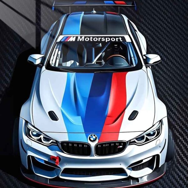 Bmw M4 Gt4 Top Down Tricolor