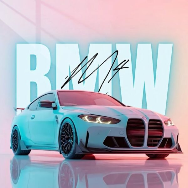 Bmw M4 Studio Shot Teal