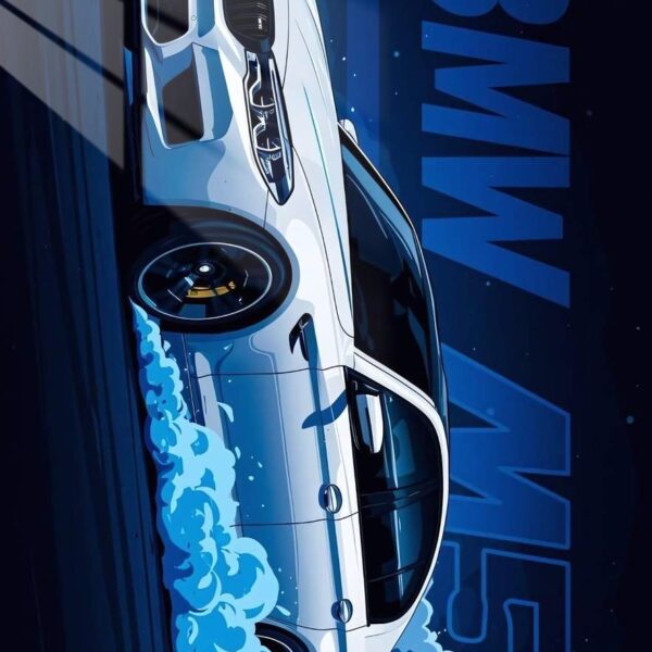Bmw M5 Blue Smoke White