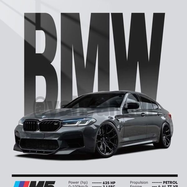 Bmw M5 Competition Front View Grey