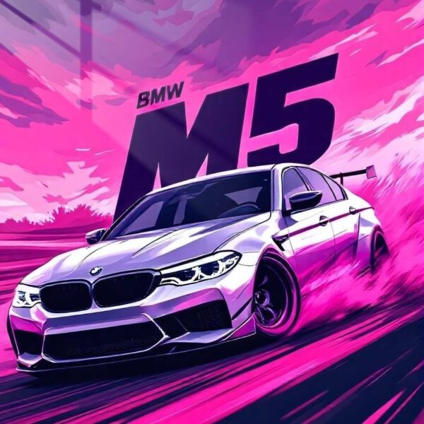 Bmw M5 Pink Sunset Drift Silver