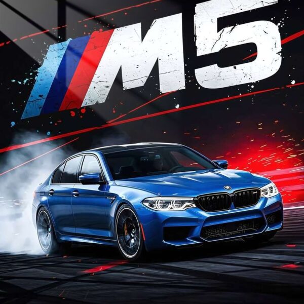 Bmw M5 Smoking Tires Blue