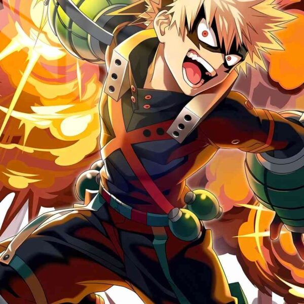 Bakugo Explosion Orange