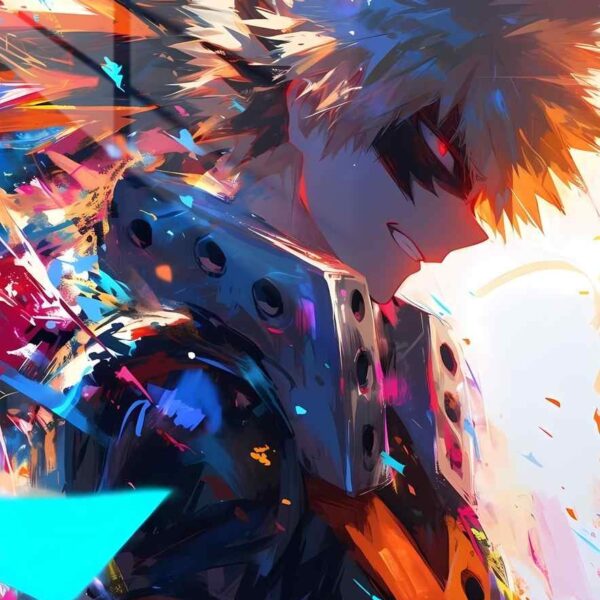 Bakugo Explosion Orange And Blue