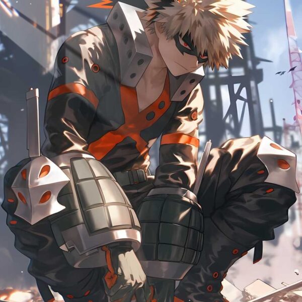 Bakugo Gritty Orange & Black
