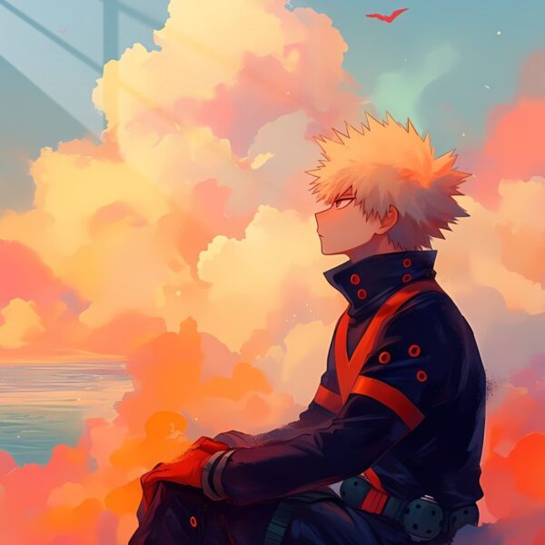 Bakugo Sunset Clouds Orange