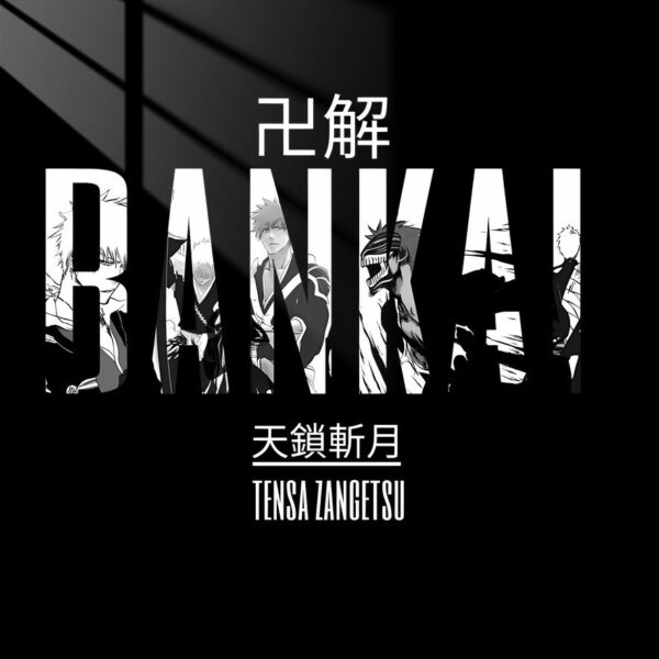 Bankai Black And White Abstract