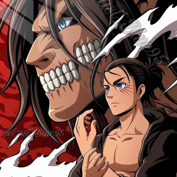 Beast Titan & Eren Dark Red