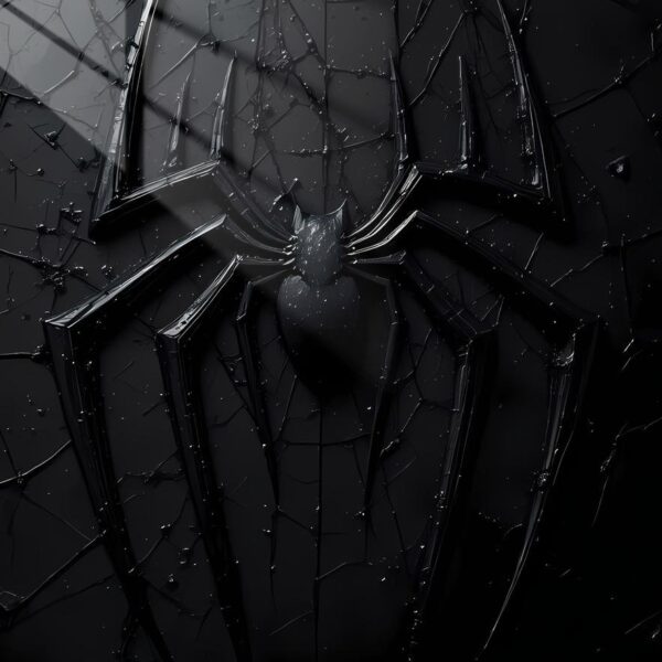 Black Spider Emblem Glossy Black