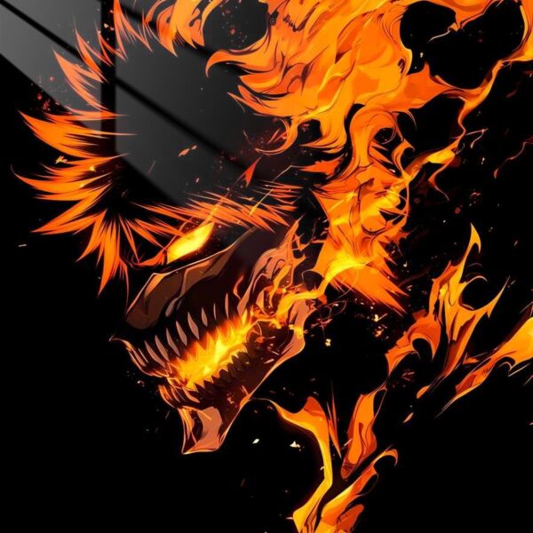 Burning Hollow Abstract Orange