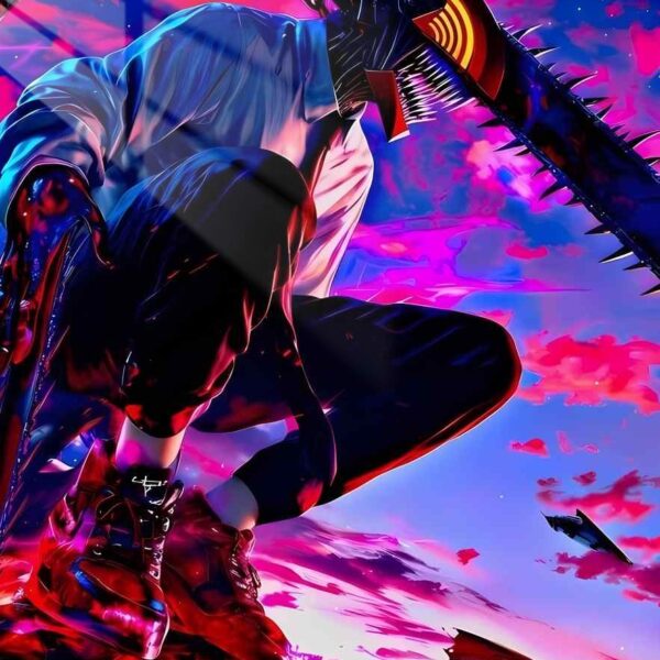 Chainsaw Man Cyberpunk Pink & Blue