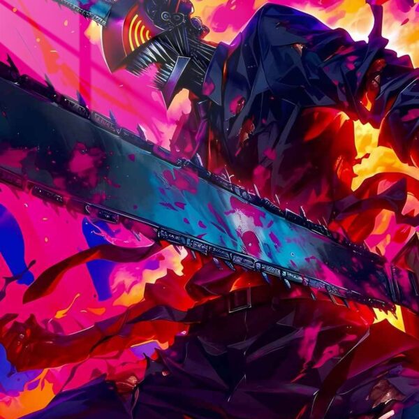 Chainsaw Man Fiery Chaos Pink & Red