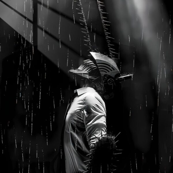 Chainsaw Man Rain Black And White