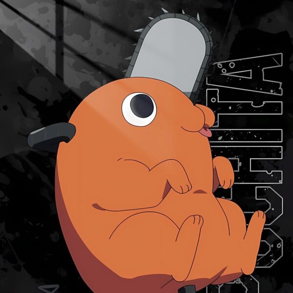 Chainsaw Pochita Grungy Orange
