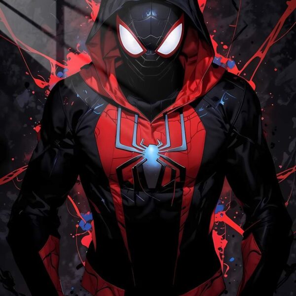 Crimson Spider Hooded Vigilante Red & Black