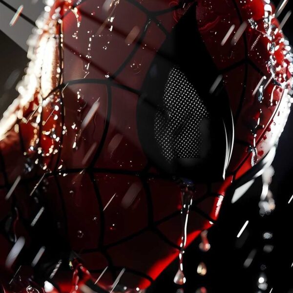 Crimson Spider Rain Slicked Red, Black
