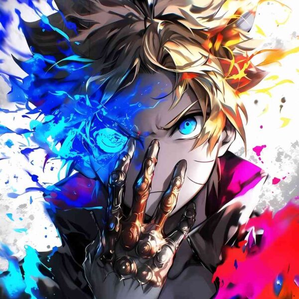 Cyberpunk Naruto Energy Burst Blue, Orange, Pink