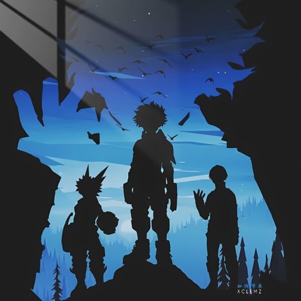 Deku'S Trio Silhouette Blue