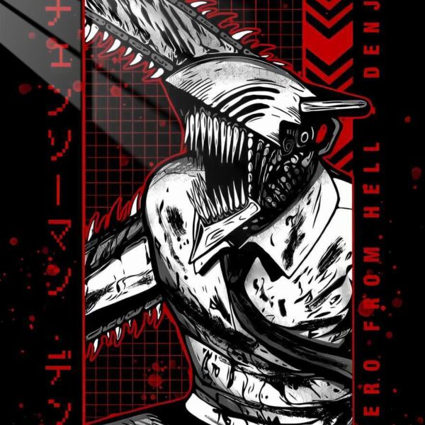 Denji Chainsaw Devil Grid Red