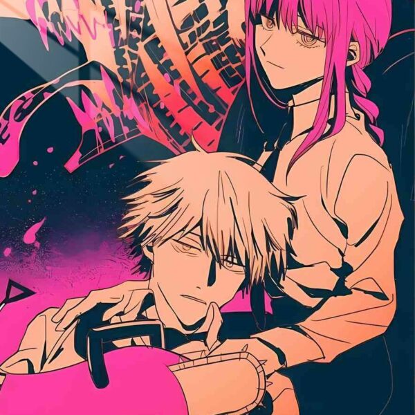 Denji & Makima Chainsaw Pink