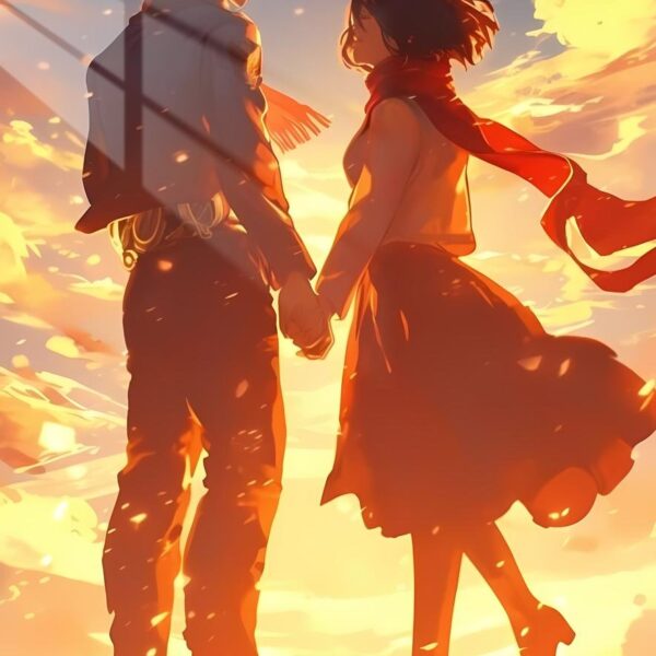 Eren & Mikasa Romantic Orange