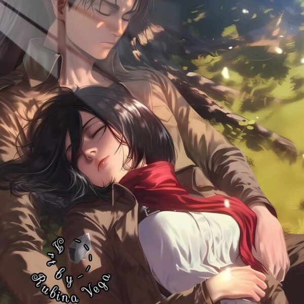 Eren & Mikasa Tranquil Sleep Greenish