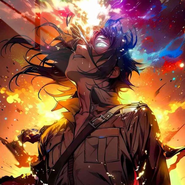 Eren Power Unleashed Explosion Orange & Purple