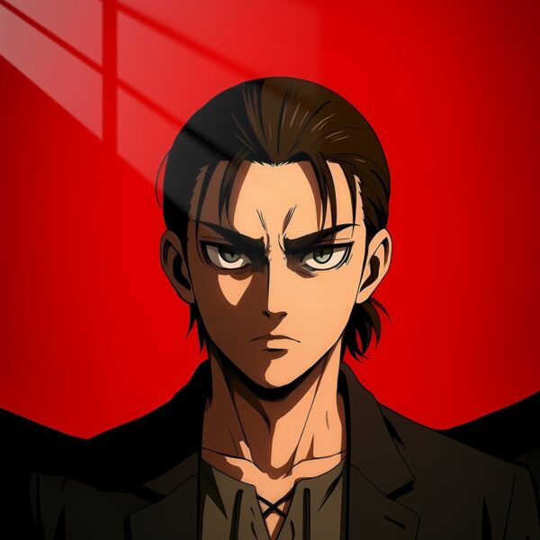 Eren Red Background Dark