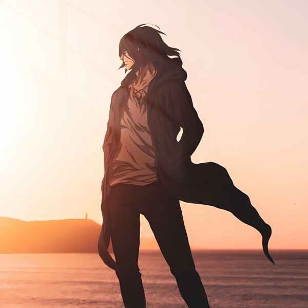 Eren Silhouette Minimalist Orange
