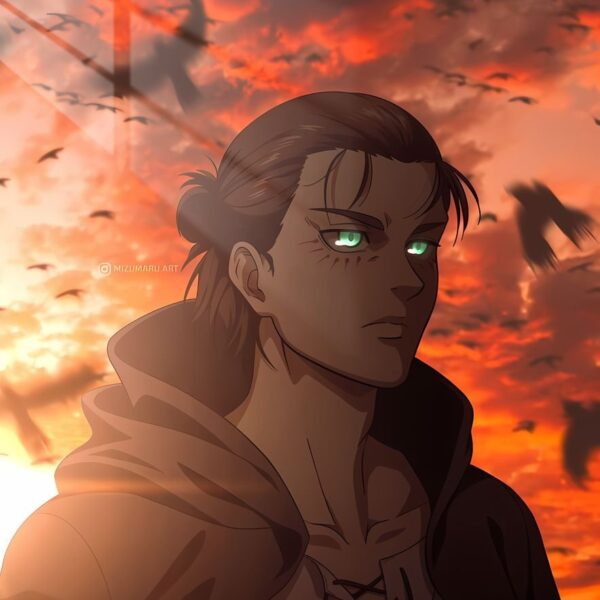 Eren Sunset Birds Orange