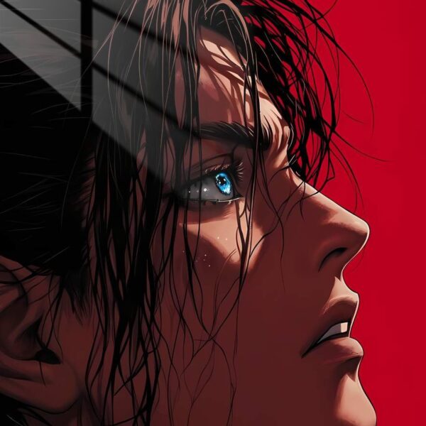 Eren Yeager Crimson Tears Red