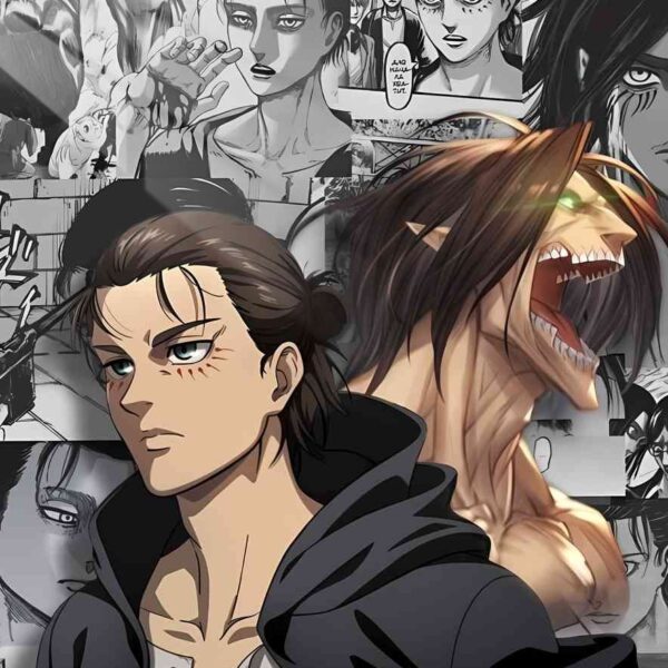 Eren Yeager Manga Panels Grayscale