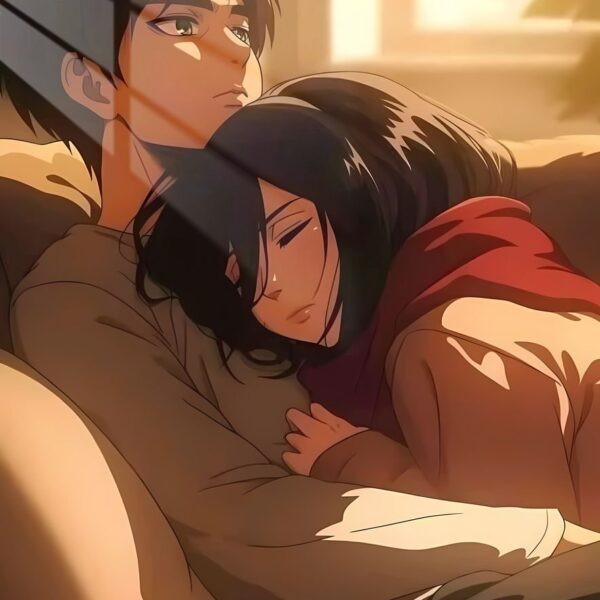 Eren And Mikasa Cozy Orange