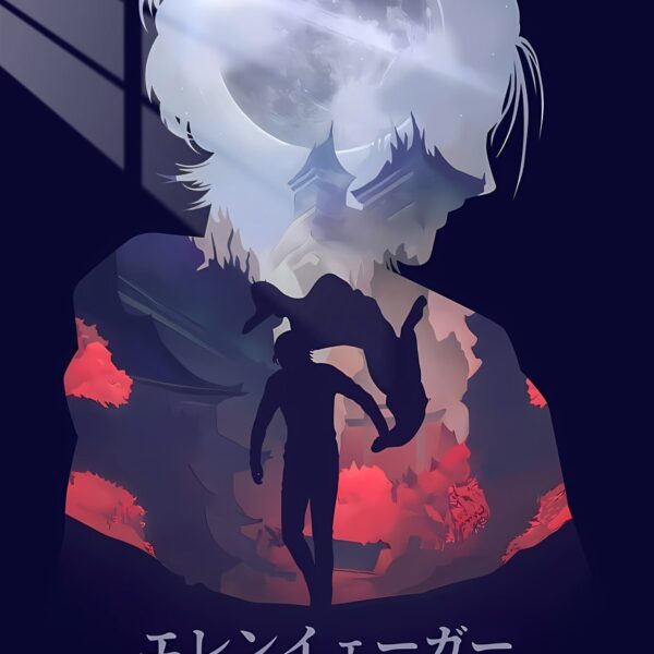 Eren'S Shadow Moonlit City Red & Blue
