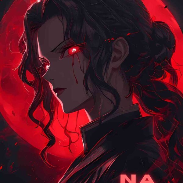 Femle Muzan Eyes Blood Moon Red
