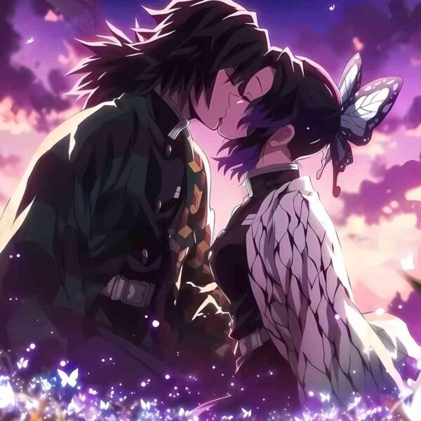 Giyu And Shinobu Kiss Purple