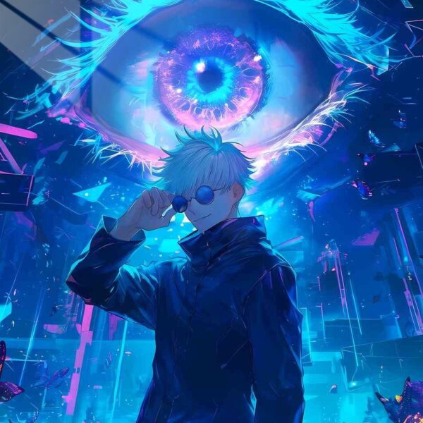Gojo Eye Cyberpunk Blue