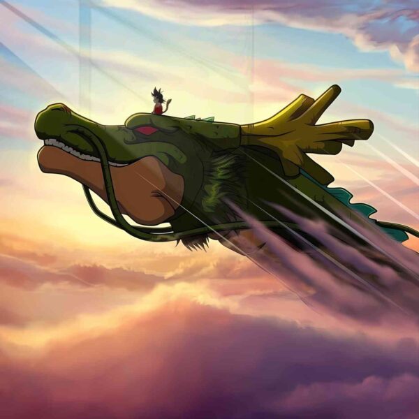 Goku Riding Shenron
