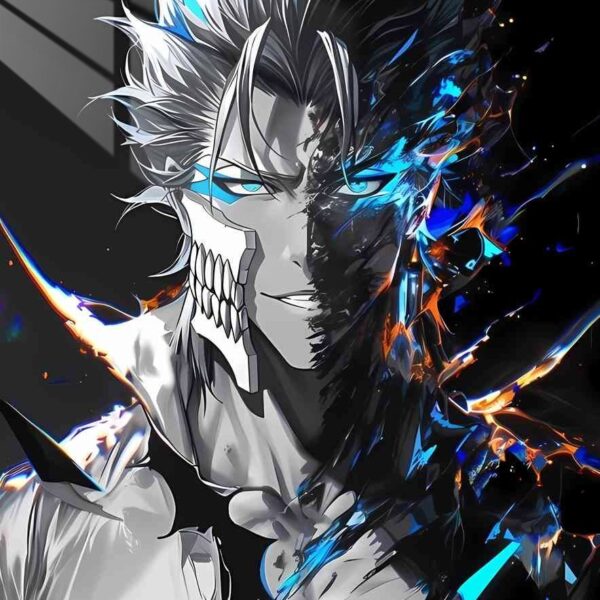 Grimmjow Jaegerjaquez Abstract Blue & Grey