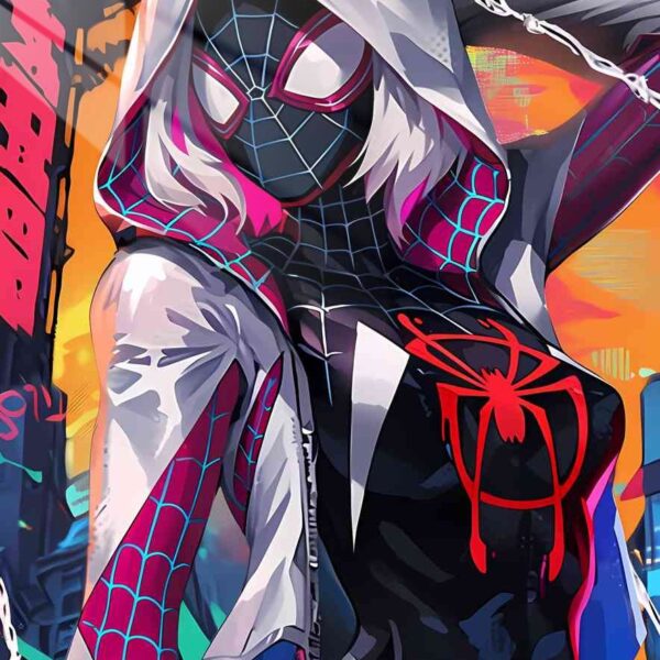 Gwen Stacy Anime Style Pink, Cyan