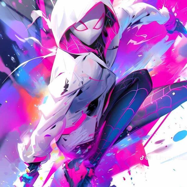 Gwen Stacy Dynamic Splash Pink, Purple, Blue