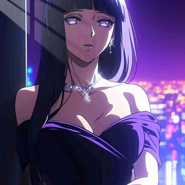 Hinata Elegant Gown Night City Purple