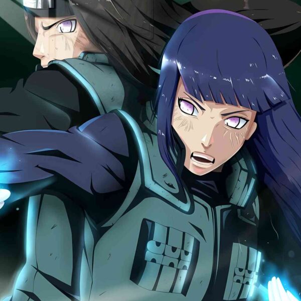 Hinata And Neji Teamwork Teal