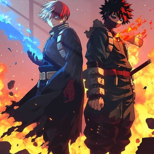 Ice And Fire Duo Flames Orange And Blue