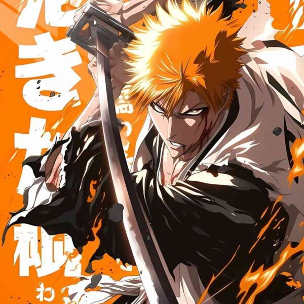 Ichigo Bankai Flames Orange
