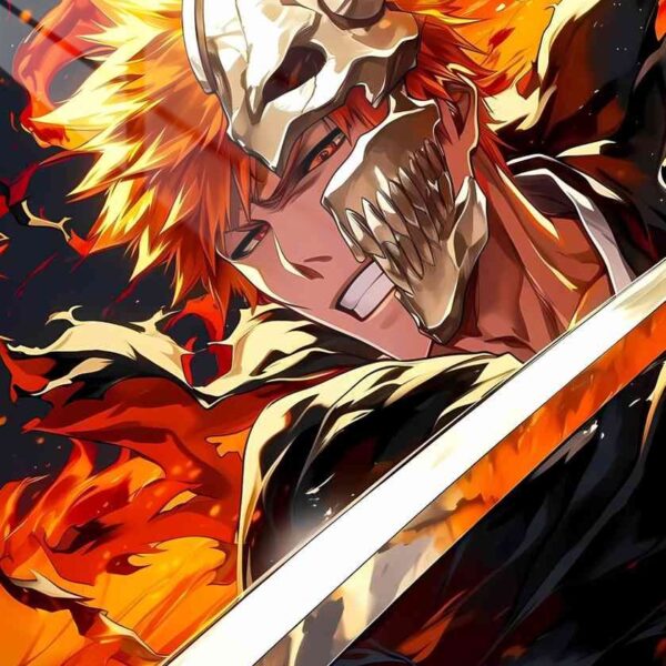 Ichigo Hollow Mask Fiery Orange