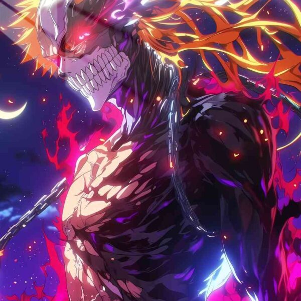 Ichigo Hollowfied Fiery Chaos Purple & Orange